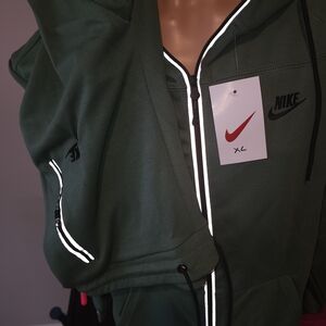 Nike Green Zip-Up Hoodie